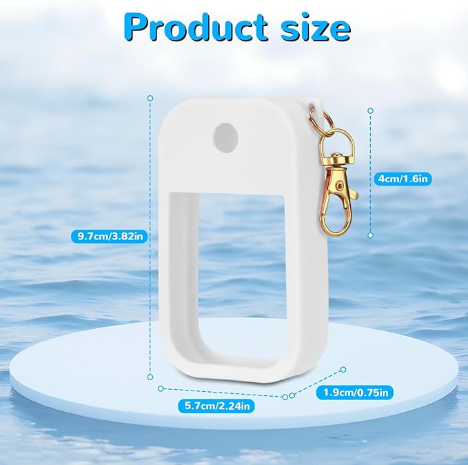 Hand Sanitizer Spray Case Compatible with Touchland Power Mist 1 oz – Silicone Case with Keychain for Touch Land Mist 1 fl oz（30 ml） (Red+Pink+Orang+White+Black, 5 Pack)