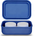 Leak Proof Soap Case,Large Silicone Travel Soap Holder,Portable Soap Box with Drainage Layer,Bathroom Shatter Proof,Suitable for Travel, Bathroom, Camping, Gym(Dark Blue)
