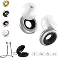 Noise Cancelling Ear Plugs for Work and Travel – Reusable Silicone Earplugs with Cord – Comfortable Hearing Protection for Airplanes and Commuting