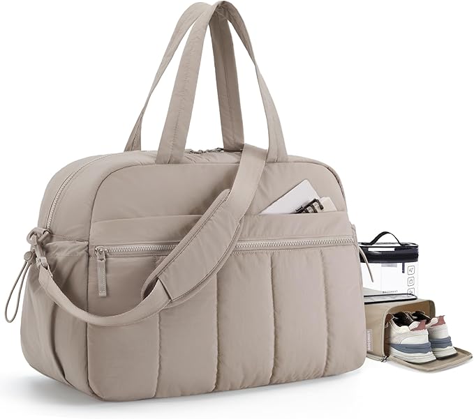 BAGSMART Gym Bag for Women, Duffle Bag for Travel with Wet Pocket, Lightweight Carry on Weekender Duffel, Water Resistant