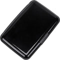 ELFISH Mini RFID Aluminum Wallet Credit Cards Holder Business Card Case Metal ID Case for Men Women (Black)