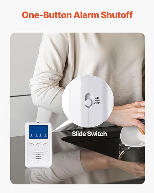 VEVOR Early Alert Bed Alarm System, Wireless Bed Sensor Pad with Call Button & Pager, Pre-Alert Safety Bed Alarms and Fall Prevention for Elderly, Dementia Patients, and Adults (10 x 35-inch)