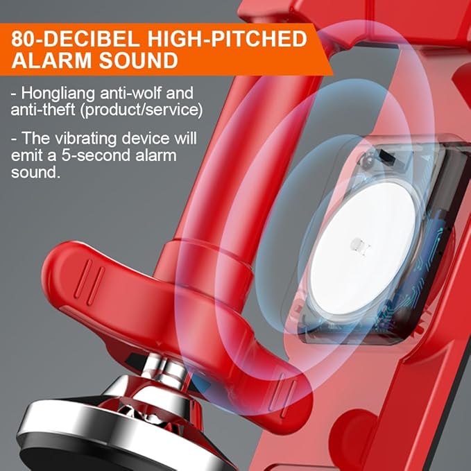 Dodorado Portable Alarm Door Stopper - Travel Security Door Stop with Vibration Alert, No Tools Needed for Hotel & Home Office (2)