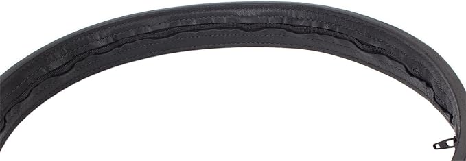 Hidden Money Pocket Travel Leather Belt (Size 54, Black)