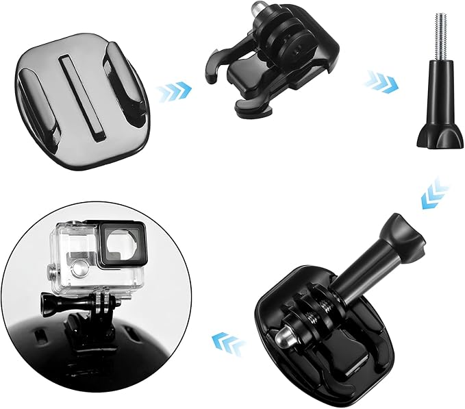 18 Set Helmet Adhesive Sticky Mount, Compatible with GoPro Hero 10/9/8/7, Fusion, 6/5/4, Session, Action Camera