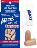 Mack's Ultra Soft Foam Earplugs, 30 Pair - 33dB Highest NRR, Comfortable Ear Plugs for Sleeping, Snoring, Travel, Concerts, Studying, Loud Noise, Work | Made in USA