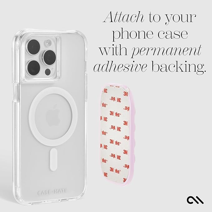 Case-Mate Adhesive Suction Cup Phone Mount - Sticky Phone Grip with Strong 3M Adhesive - Anti-Slip Phone Holder - Content Creator Essentials - Compatible with iPhone, Android Phones & Cases - Stardust