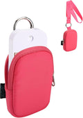 Beautyflier Pocket Hand Sanitizer Spray Case for Touchland Power Mist and Glow Mist 1FL OZ, Zipper Pouch for Hand Sanitizer Spray Bottle, with Removable Neck Strap, Great for Travel (Light Pink)