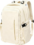Travel Backpack for Women Men Carry on Backpack, Airline Approved Large Travel Bag Flight Approved Personal item, 15.6 Inch Laptop Backpack Casual Daypack for Weekender Business Hiking-WHITE