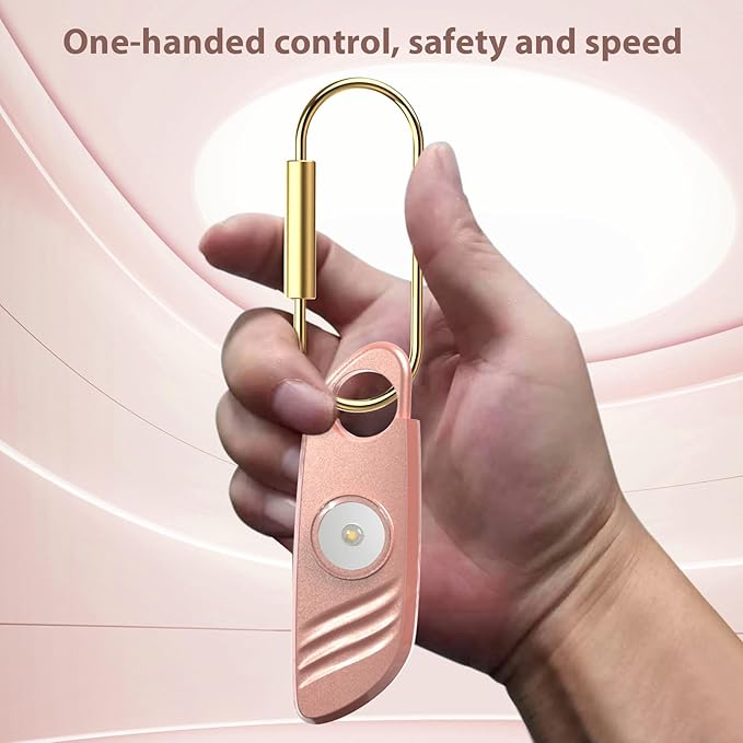 Personal Safety Alarm - 2 Pack, 140db Siren, Powerful Safe Sound, Personal Alarm with Strobe Light and Convenient Copper Ring Keychain