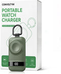 Portable Charger for Apple Watch, 2500mAh & Digital Display – Magnetic Fast Charging iWatch Charger for Travel – for Apple Watch Series 1-11/SE1-3/Ultra 1-3 (Dark Green)