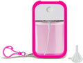 Refillable Hand Sanitizer Spray Bottle Keychain - 1oz / 50ml Leakproof Empty Spray Bottle with Silicone Case, Funnel & Clip,Portable Mini Travel Sanitizer Holder for Purse, Pocket, Gym Bag