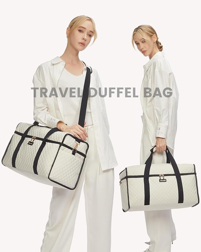 LOVEVOOK Travel Duffle Bag - Weekender & Overnight Bag with Toiletry & Wet Pocket, Carry-On Size, 3pc Set