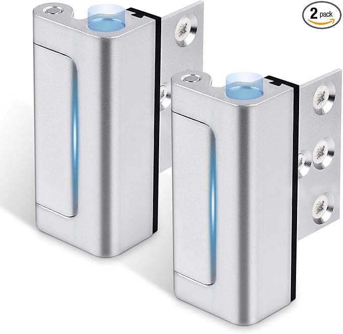 Door Reinforcement Lock, 2PACK Home Security Door Lock Withstands 800 lbs, Childproof Top Door Lock Latch for Toddlers Safety, Inside Night Defender for Inward Swinging Doors