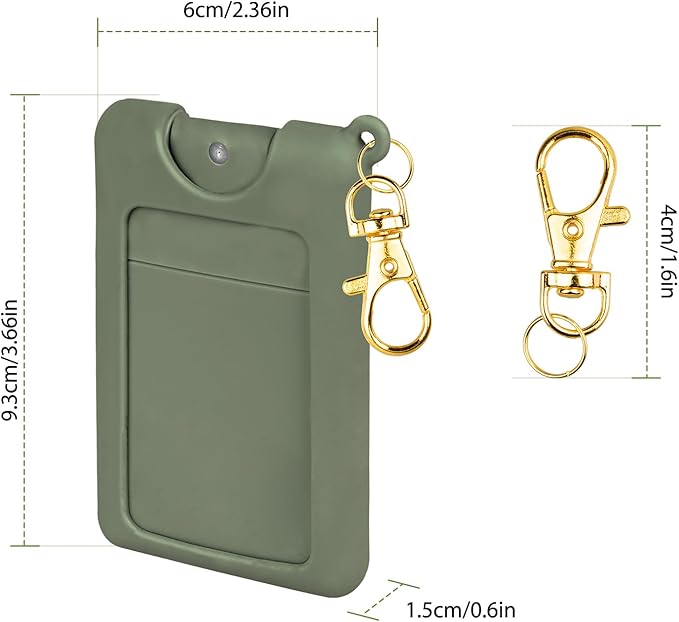 Silicone Case Compatible with Noshinku Pocket Hand Sanitizer, Protective Case with Keychain for Travel Size