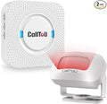 CallToU Wireless Motion Sensor Alarm Indoor Motion Detector Alarm, Bed Alarms for Elderly Dementia Patients, Motion Sensor Door Chime with 500 FT Range, 5 Adjustable Volume 1 Sensor + 1 Receiver