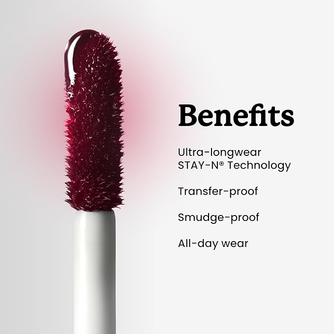 Sacheu Lip Liner STAY-N Peel Off Lip Stain — Long Lasting Waterproof Lip Tint with Hyaluronic Acid & Vitamin E — Transfer Proof Matte Finish, Vegan & Cruelty-Free (leftonRED)