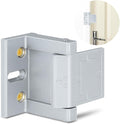 High-Security Reinforced Door Lock – Aluminum Privacy Latch for Home and Hotel, Easy Installation with Stainless Steel Screws, Interior Night Lock for Added Protection (Silver-1 Pack)
