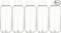 DNSEN Travel Size Empty Mouthwash Bottles 3.4 oz, White Screw Cap, Clear Toiletry Containers, 5 Pack