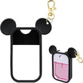 TERPINK Silicone Case Compatible with Touchland Hand Sanitizer Spray 1 fl oz, Mouse Design Protective Case with Keychain for Power Mist and Glow Mist, Hand Sanitizer Spray Accessory 1 Pack (Black)