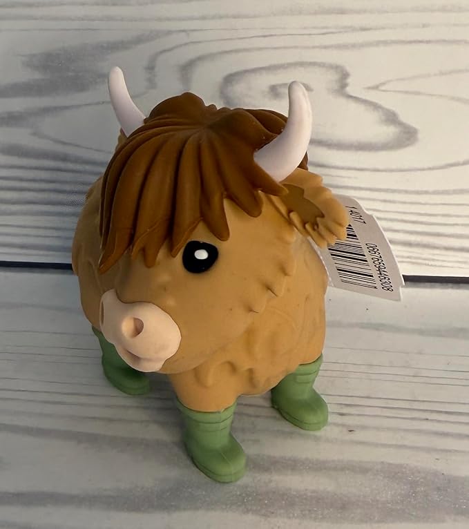 Bath and Body Works Brown Highland Cow With Adorable Realistic Hair and Antlers Pocketbac Hand Sanitzer Holder