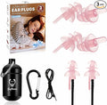 Sleep Ear Plugs for Side Sleepers 3 Pairs, 100x Reusable Soft Earplugs for Noise Reduction Cancelling Earbuds for Snoring, Study, Travel, Working, Safety -32dB Hearing Protection