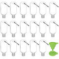 Abodhu 30Pcs Empty Hand Sanitizer Travel Bottles with Keychain 2.03oz/60ml Portable Clear Leakproof Portable Refillable Plastic Squeeze Containers