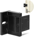 High-Security Reinforced Door Lock – Aluminum Privacy Latch for Home and Hotel, Easy Installation with Stainless Steel Screws, Interior Night Lock for Added Protection (Black-1 Pack)