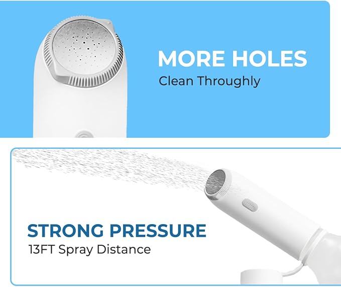 GenieBidet Portable Bidet Rechargeable - Handheld Toilet Bidet Sprayer- Men,On-The-Go Cleaning - Electric Sprayer Toilet for Women and Men Personal Hygiene Cleaning/ Postpartum Care
