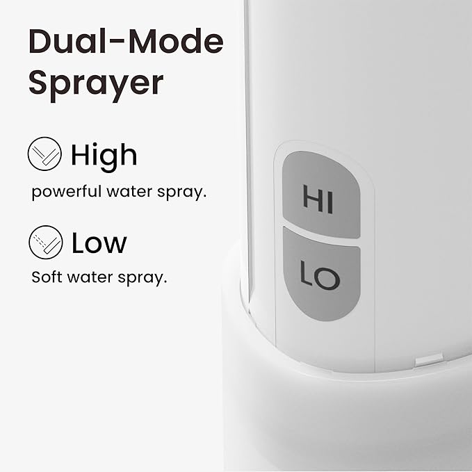 VOVO Go Portable Electric Bidet for Travel - 2 Adjustable Pressure Settings, Compact Handheld Bidet, Ideal for Personal Hygiene & Postpartum Care, Lightweight & Leak-Proof, Made in Korea - White