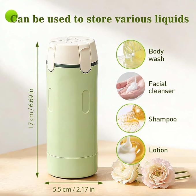 AprYew 4 in 1 Travel Dispenser Bottles Refillable, 4 Pack 30ML Travel Bottles for Toiletries, Travel Size Shampoo and Conditioner Bottles,for Vacation Business Trip (2PC Mix)