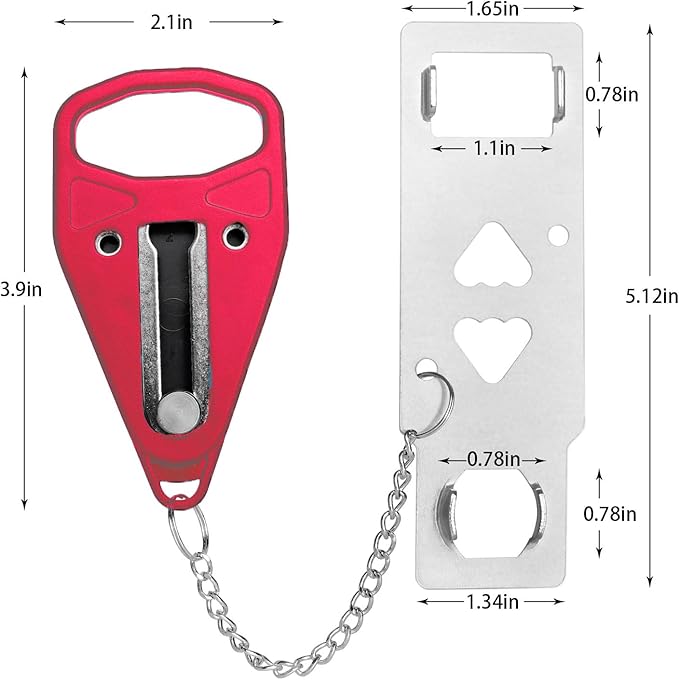 Portable Door Lock for Travel, Door Lock Self-Defense Security Device for Home, Apartment, Hotel, Living Motel, School Dorm, House for Open Inwards Door