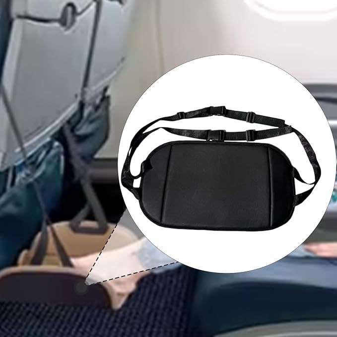 Airplane Foot Hammock for Travel - Portable Footrest for Car, Plane, Office - 46x25cm (18.1x9.8 inch)