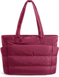 BAGSMART Tote Bag for Women, Lightweight Puffy Tote Bag with Compartments Shoulder Bag Handbag for Travel, Work, Gym | Lightweight, Puffy, Quilted, for Travel, Work