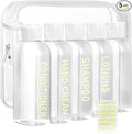 Travel Shampoo Bottles 5 pcs 3.4oz TSA Approved Travel Bottles for Toiletries Travel Size Bottles Leak Proof Empty Lotion Containers with Flip Cap Small Plastic Squeeze Bottlesp-Clear