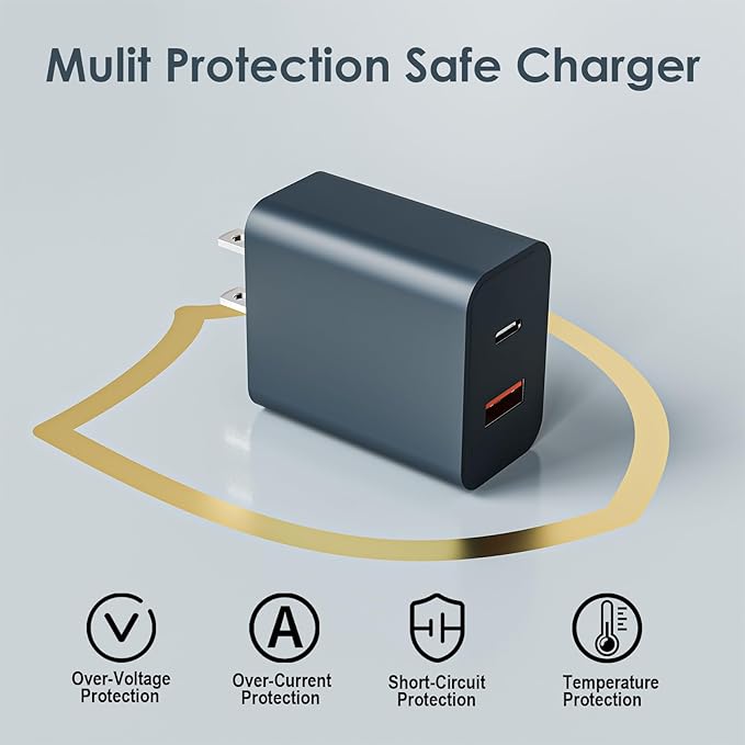 Travel Essentials for Apple Watch Charger,3 in 2 USB C Cable PD20W Block for Multi Charging Cable Cord,Vacation Camping RV Essentials Portable Designed for iWatch &iPhone 17-11 -4.1FT