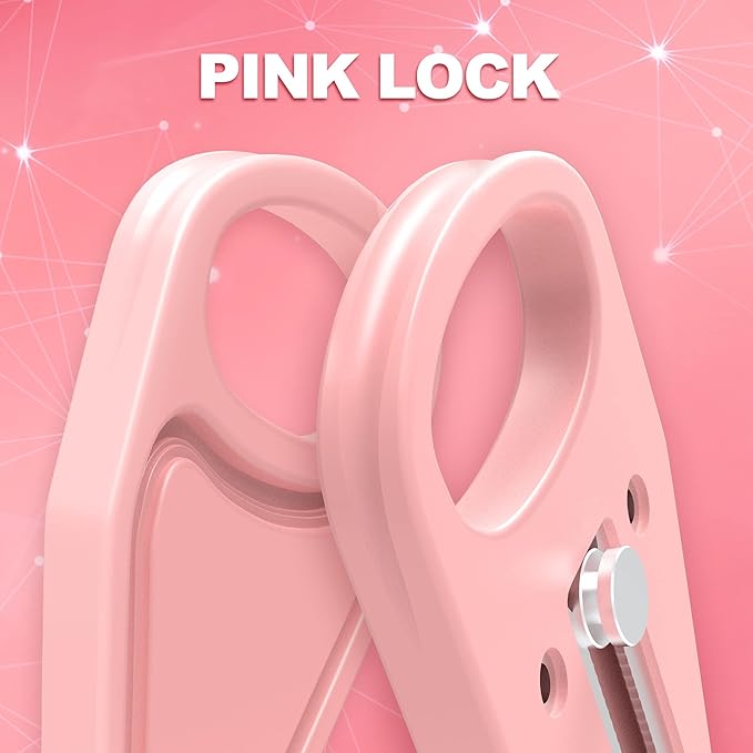 Portable Door Lock for Home Hotel Safety, Door Latch Security Lock for Additional Privacy and Safety in Hotel, Apartment,and College Prevent Unauthorized Enty, Pink 2 Pieces