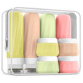 Mrsdry Travel Bottles for Toiletries 8 Pack, Travel Size Toiletries, Tsa Approved Travel Size Containers 3oz, with Travel Essentials Clear Bag, Leak Proof Silicone Squeezable Creams Jars