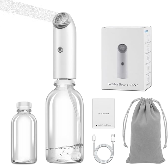 Portable Travel Bidet with Gravity Ball, 360° Full Usage Electric Handheld Bidet Sprayer, Rechargeable USB-C, Dual Modes Feminine Washer for Postpartum Care, Camping & Personal Hygiene