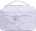 Makeup Bag Toiletry Bag for Women, Waterproof Material with Handle, Can Accommodate Toiletries, Makeup Brush Accessories（Purple）