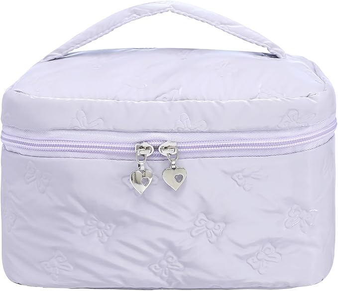 Makeup Bag Toiletry Bag for Women, Waterproof Material with Handle, Can Accommodate Toiletries, Makeup Brush Accessories（Purple）