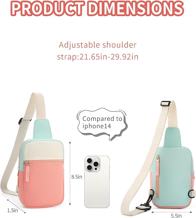 Mothers Day Gifts for Daughter, Birthday Graduation Gifts for 8 9 10 11 12 Year Old Teens Girls Her,Fanny Pack Sling Crossbody Bag Belt Bags Purse, Preppy Teen Girl Gift Trendy Stuff Travel Essentials