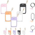 5 PCS Soft Silicone Case for Touchland Power Mist (1FL. OZ./30 mL), Protective and Stylish Case with Keychain Compatible with Touchland Hand Sanitizer Spray (Black/White/Purple/Pink/Orange)