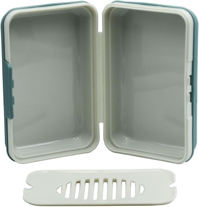 2 Pack Travel Soap Case Holder,Portable Soap Box with Draining Layer for Shower,Bathroom,Camping,Hiking,Gym