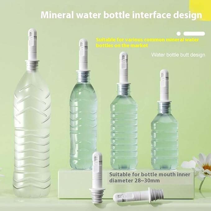 Portable Bidet Sprayer, Adjustable Water Flow, Handheld, Powerful Spray, Fits Bottleneck 21-25mm Water Bottles - Ideal for Women & Children - ABS Material