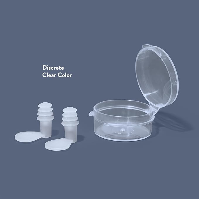 EarPlanes+ Invisible Airplane Travel Ear Protection Clear Low-Profile Design (Small, 3, Count)