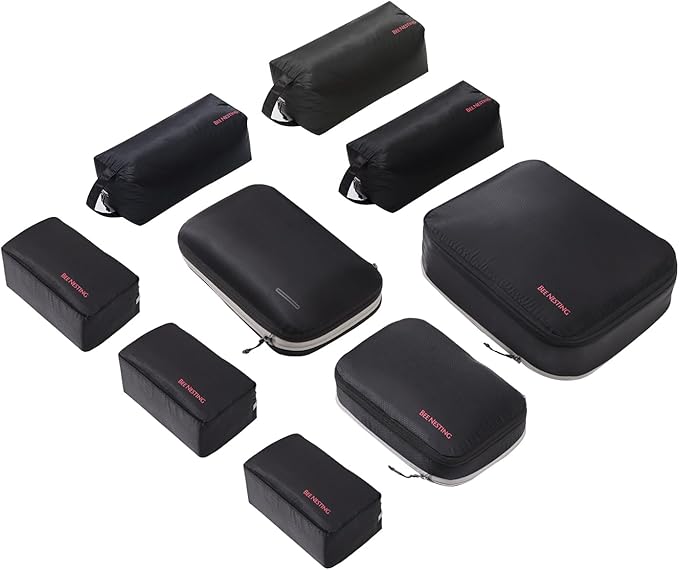 Compression Packing Cubes for Travel-Expandable Luggage Organizers, Water-Resistant Compressible Packing Bags with Clean/Dirty Separation for Carry-on Suitcase & Backpack
