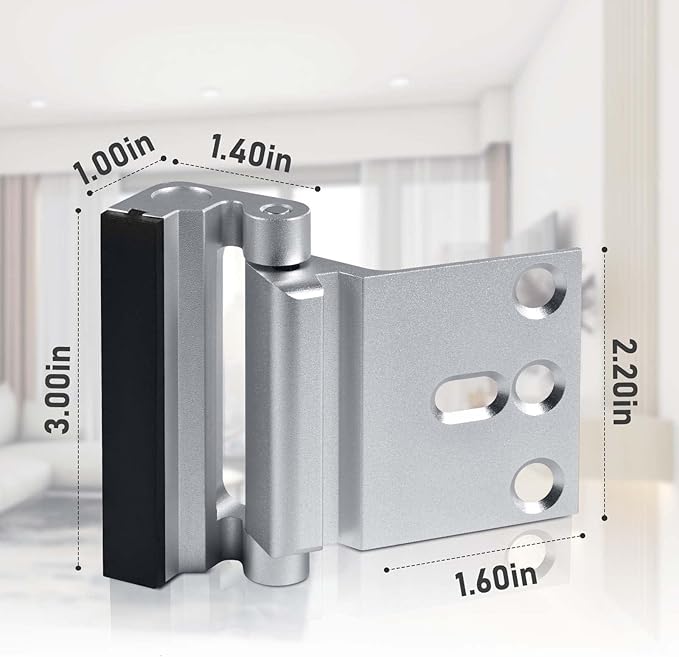 Door Reinforcement Lock, 5PACK Home Security Door Lock Withstands 800 lbs, Childproof Top Door Lock Latch for Toddlers Safety, Inside Night Defender for Inward Swinging Doors