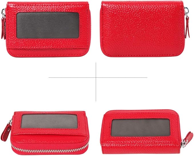 Women's RFID Blocking 12 Slots Credit Card Holder Leather Accordion Wallet