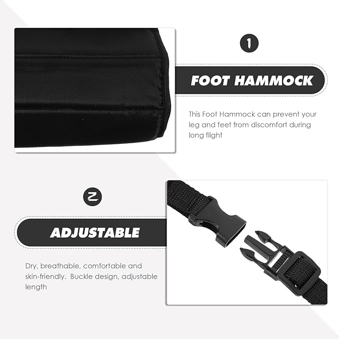 Travel Foot Hammock for Airplane Foot Rest for Airplane Travel Office Leg Rest